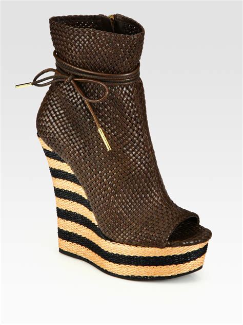 wedges burberry|burberry wedge boots women.